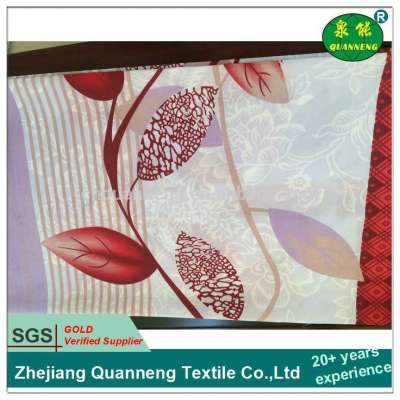 Changxing textile 100 polyester printed and brushed microfiber bed sheet fabric